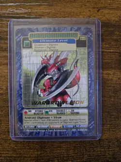 Vintage Digimon CCG Battle Series 4 Gold Stamped Card Wargrowlmon BO-165 - Image 1