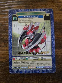 Vintage Digimon CCG Battle Series 4 Gold Stamped Card Wargrowlmon BO-165 - Image 2
