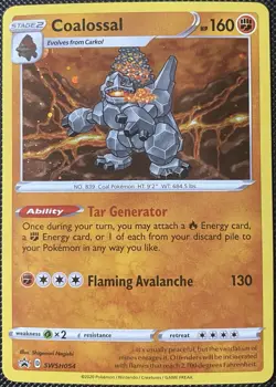 Coalossal SWSH054 SWSH: Sword & Shield Promo Cards Cosmos Holo Pokemon - Image 1