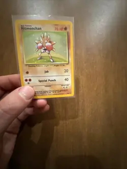 Hitmonchan Base Set Holo Unlimited Rare Pokemon TCG Card 7/102 - Image 3