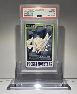 PSA 8 Sandshrew 027 Carddass NM-MT Pokemon Card Vending 1997 Pocket Monsters - Image 1