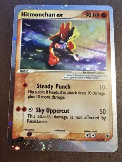 Pokemon TCG Hitmonchan EX Ruby and Sapphire Holo Ultra Rare Card 98/109 LP 🔥 - Image 1