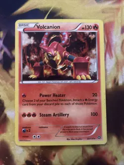 Volcanion 25/114 Steam Siege Cracked Ice Holo Holo Pokemon Card MP - Image 1