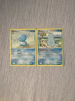 Pokemon TCG Wooper And Quagsire Cards Secret Wonders LP - Image 1