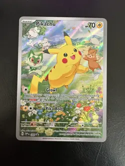 Pikachu SVP 088 Illustration Rare Paldea Adventure Promo Pokemon Card NM - Image 1