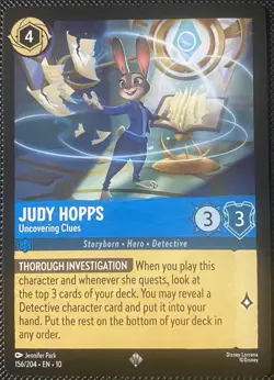 Judy Hopps - Uncovering Clues 156/204 Whispers in the Well - Lorcana Card - Image 1