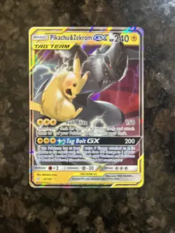 Pokemon TCG Pikachu & Zekrom GX Team Up Holo Card 33/181 NM To Mint Condition - Image 1
