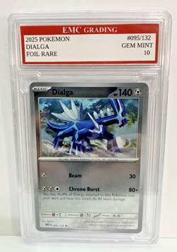 DIALGA #095/132 RARE FOIL Pokemon 2025 Card GRADED 10 MINT TCG CCG - Image 1