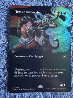 FOIL Borderless TEMUR BATTLECRIER mtg NM-M Tarkir Dragonstorm 1 Rare - Image 1