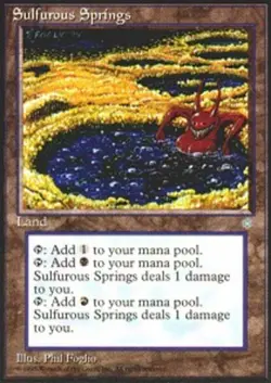 MTG Sulfurous Springs, Ice Age, Damaged, English - Image 1