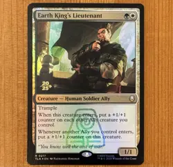 Earth King's Lieutenant [Prerelease] R 0217, NM Foil Promo, MTG Avatar TLA - Image 1