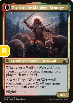 MTG Tovolar Dire Overlord/Tovolar the Midnight Scourg Midnight Hunt Rare NM - Image 1