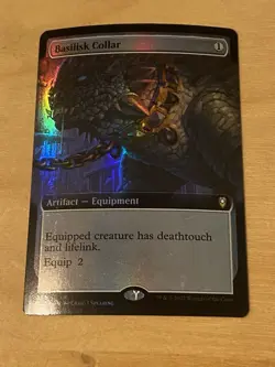 Basilisk Collar Extended Art FOIL Commander Legends: Battle for Baldur's Gate NM - Image 1