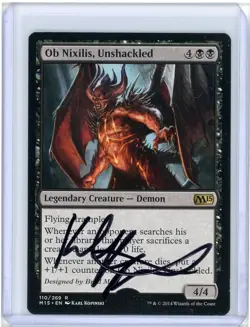 Ob Nixilis, Unshackled Magic 2015 Core Set Rare Signed Artist Proof MTG - Image 1