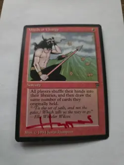 Winds Of Change ARTIST PROOF Justin Hampton Legends Set Magic the Gathering - Image 1