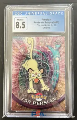 Persian Topps Chrome 53 Pokemon CGC 8.5 Blue Label - Image 1