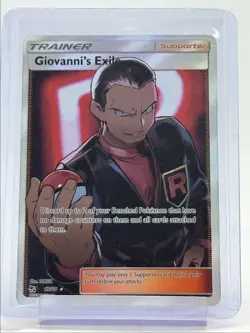 GIOVANNI'S EXILE 2019 POKEMON S&M HIDDEN FATES ULTRA RARE FA F 67/68 Q6233 - Image 1