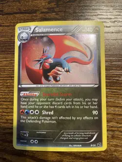 Pokemon TCG Salamence 8/20 Dragon Vault Holo Rare Light Played - Image 1