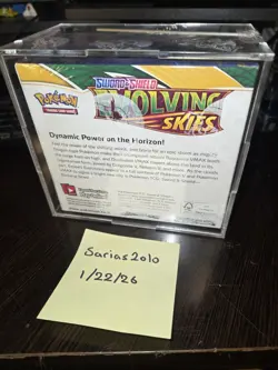 Pokemon TCG Sword & Shield Evolving Skies Booster Box w/ Acrylic case - Image 3