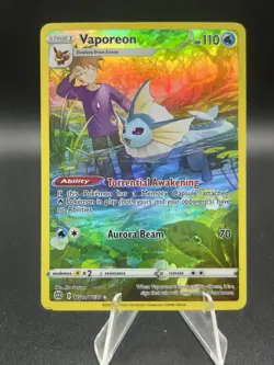 Pokemon TCG Brilliant Stars Trainer Gallery Vaporeon TG02/TG30 - Image 1