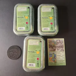3 Celebrations 25th Anniversary Mini Tin Pokemon Display Empty Storage Coin 2021 - Image 2