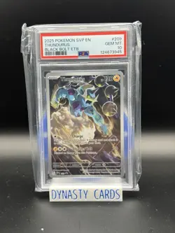 2025 POKEMON TCG ETB Black Bolt SVP EN-SV BLACK STAR PROMO #209 THUNDURUS PSA 10 - Image 1