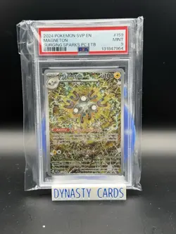 2024 POKEMON CENTER STAMPED SVP EN-SV PROMO #159 MAGNETON SURGING SPARKS PSA 9 - Image 1