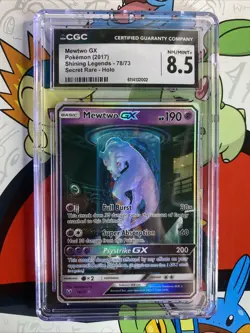 Pokemon Mewtwo GX 78/73 Shining Legends Secret Rare Alternative Art CGC 8.5 - Image 1
