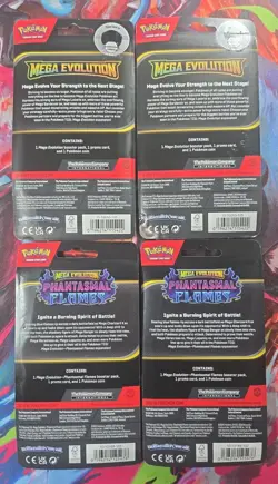 (4) Pokemon - Mega Evolution & Phantasmal Flames Promo Blister Lot - SEALED NEW - Image 2