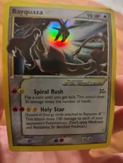 Pokemon Rayquaza Star Ultra Rare Holo 107/107 EX Deoxys 90HP Spiral Rush - Image 1