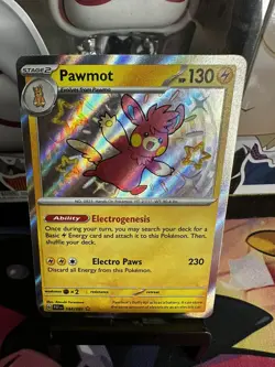 Pokemon TCG Pawmot Scarlet & Violet: Paldean Fates 144/091 Holo Shiny Rare - Image 2