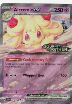 Pokemon ALCREMIE ex Journey Together STAMPED Black Star Promo 075/159 ENG - Image 1