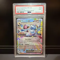2025 POKEMON PRE EN-PRISMATIC EVOLUTIONS SURPRISE BOX EXCLUSIVE GLACEON EX PSA 9 - Image 1