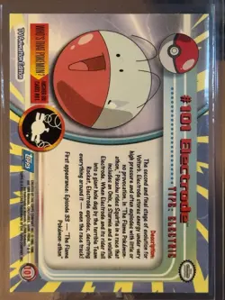 2000 Topps Chrome Pokemon TV Animation Edition Series 2 Foil #101 Electrode - Image 2