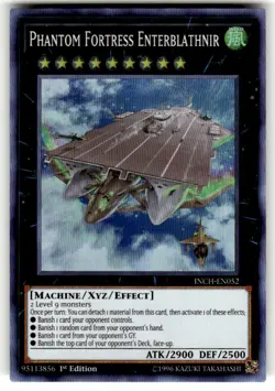 Yugioh Phantom Fortress Enterblathnir INCH-EN052 Super Rare 1st Ed NM - Image 1