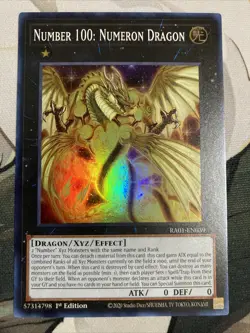 Yugioh! Number 100: Numeron Dragon - 1st Ed Super Rare - RA01-EN039 - NM - Image 1