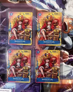 X4 PLAYSET - Monkey.D.Luffy (2nd Anniversary Tournament ) P-043 One Piece Promo - Image 1