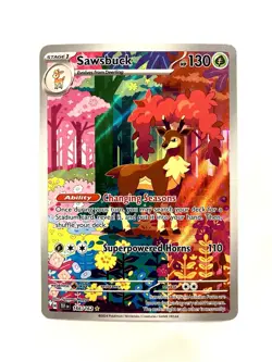 Sawsbuck 166/162 SV05: Temporal Forces Illustration Rare Pokemon TCG Card NM - Image 1