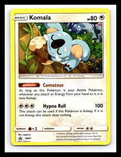 💥 Komala SM41 Sun & Moon Holo Rare Black Star Promo Pokemon Card 2017 - Image 1