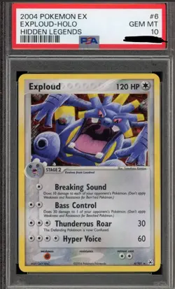 Exploud Holo 6/101 EX Hidden Legends PSA 10 Gem Mint Pokemon Card - Image 1