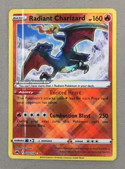 Pokemon 2023 Crown Zenith Radiant Charizard Print Line Error Card Rare - Image 1