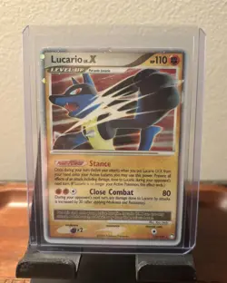 Pokemon TCG Lucario LV.X Holofoil Card Mysterious Treasures 122/123 - Image 1