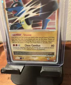 Pokemon TCG Lucario LV.X Holofoil Card Mysterious Treasures 122/123 - Image 3
