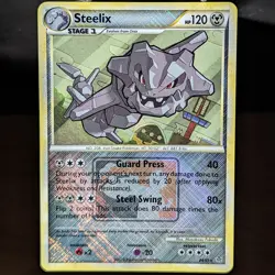Steelix 24/95 LP/NM League Promo Crosshatch Holo HGSS Unleashed Pokemon Card - Image 1