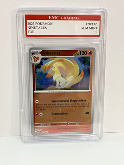 NINETALES #020/132 FOIL Pokemon 2025 Card GRADED 10 MINT TCG CCG - Image 1