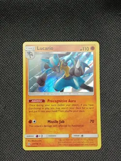 Pokemon Card Lucario Ultra Prism Rare 67/156 LP - Image 3