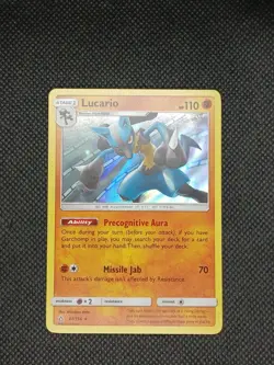 Pokemon Card Lucario Ultra Prism Rare 67/156 LP - Image 5