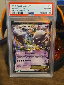 Pokemon Mewtwo EX TCG Ultra Rare Holo Card 61/162 XY Breakthrough - Image 2