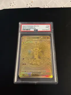 Pokemon Mega Lucario EX TCG Card Mega Evolution Gold 188/132 - Image 1