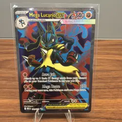 Pokemon TCG Mega Lucario EX 160/132 Ultra Rare Holo Card Mega Evolutions - Image 1